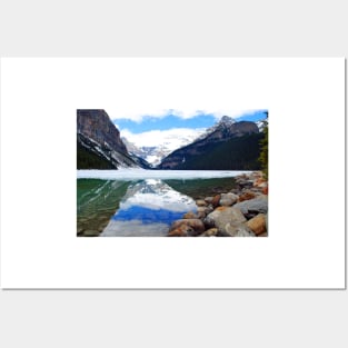 Lake Louise Victoria Glacier Alberta Canadian Rockies Canada Posters and Art